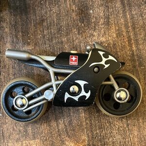 Hape Black and Gray Toy Motorcycle
